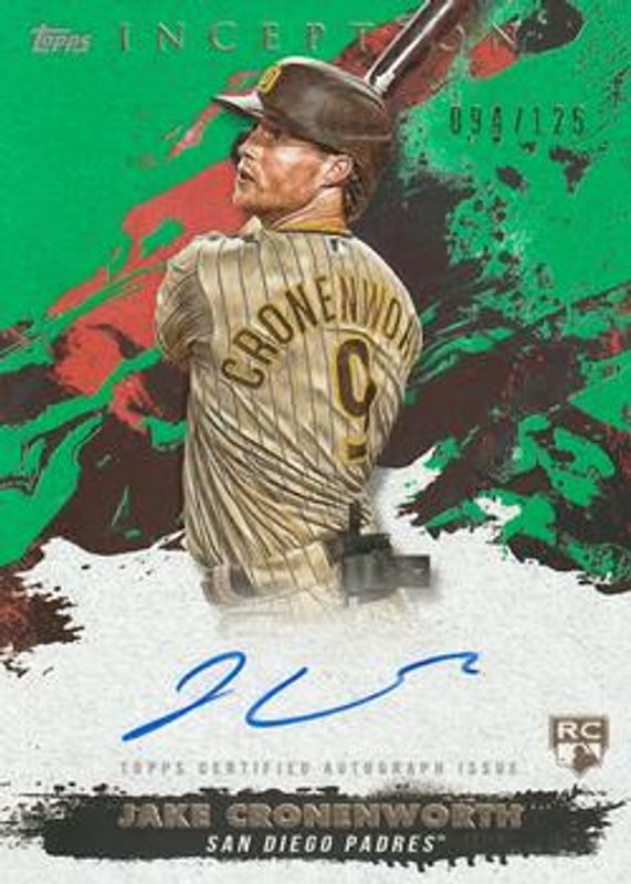 Jake Cronenworth 2021 Topps Inception #RESA-JCR Rookie & Emerging Star Autographs - Green /125 RAW
