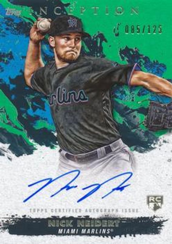 Nick Neidert 2021 Topps Inception #RESA-NN Rookie & Emerging Star Autographs - Green /125 RAW