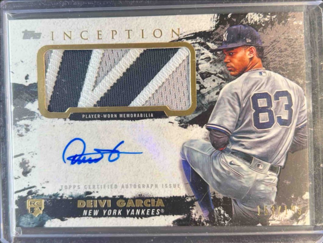 Deivi Garcia 2021 Topps Inception #APC-DG Autographs Patch /120 Rookie RAW