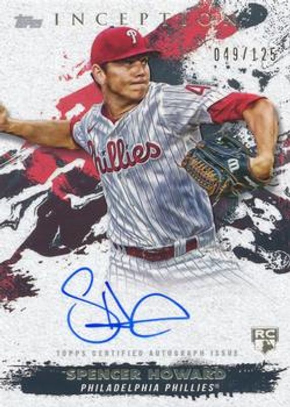 Spencer Howard 2021 Topps Inception #RESA-SH Rookie & Emerging Star Autographs /299 RAW