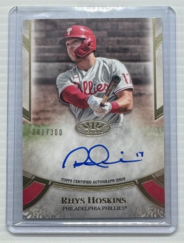 Rhys Hoskins 2021 Topps Tier One #PPA-RHO Prime Performers Autographs /300 RAW