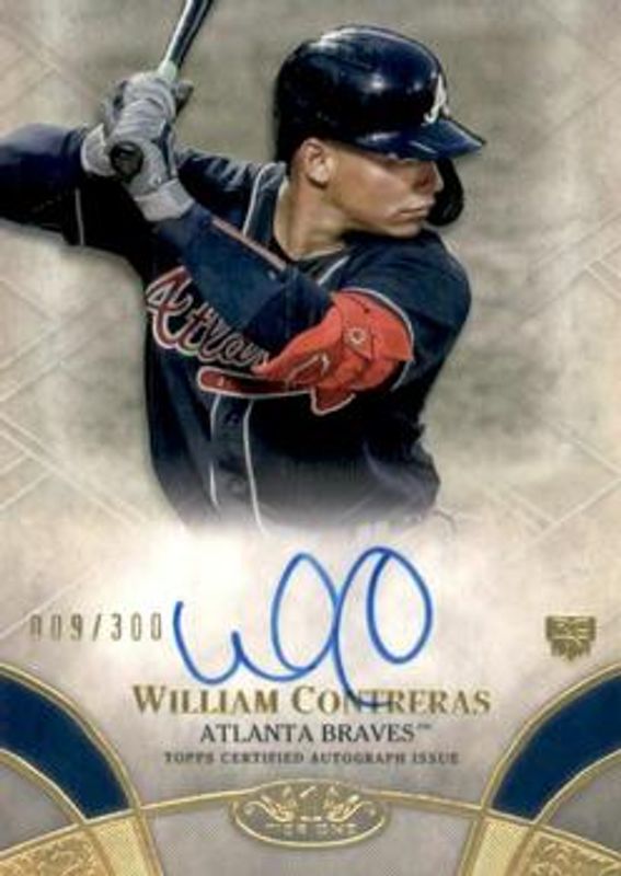 William Contreras 2021 Topps Tier One #BOA-WC Break Out Autographs /300 Rookie RAW