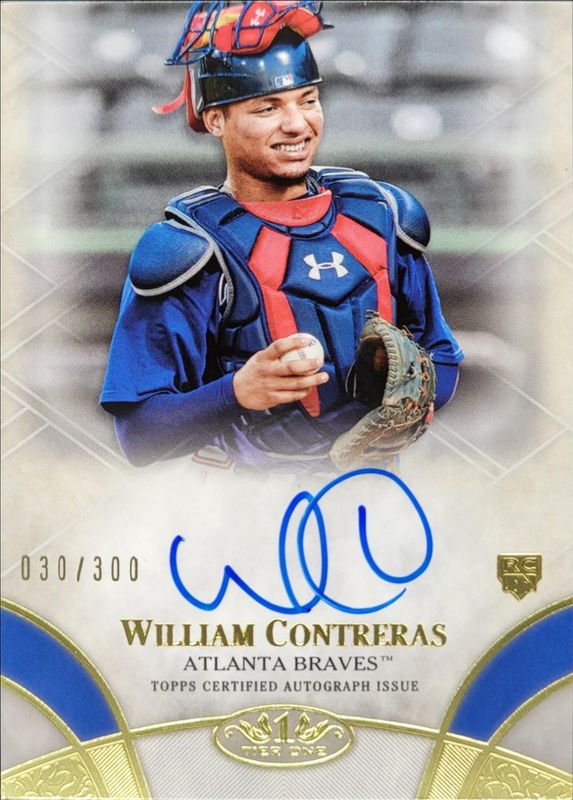 William Contreras 2021 Topps Tier One #BOA-WCO Break Out Autographs /300 Rookie RAW
