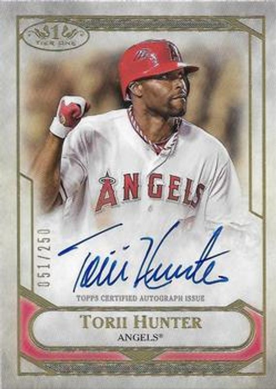 Torii Hunter 2021 Topps Tier One #T1TA-TOH Talent Autographs /250 RAW