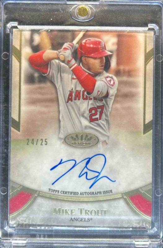 Mike Trout 2021 Topps Tier One #PPA-MT Prime Performers Autographs - Bronze Ink /25 RAW