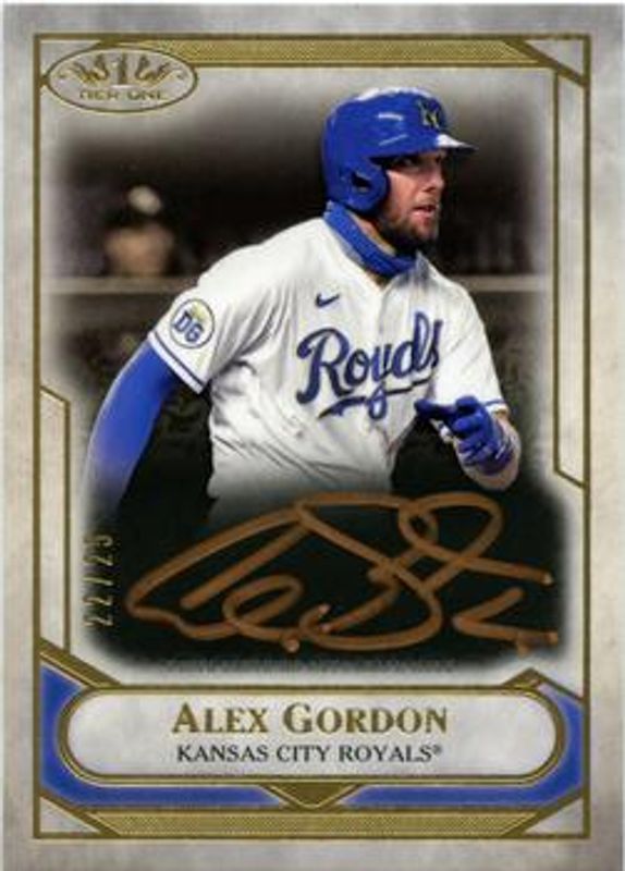 Alex Gordon 2021 Topps Tier One #T1TA-AG Talent Autographs - Bronze Ink /25 RAW