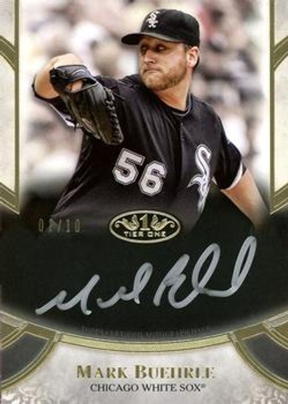 Mark Buehrle 2021 Topps Tier One #PPA-MBU Prime Performers Autographs - Silver Ink /10 RAW