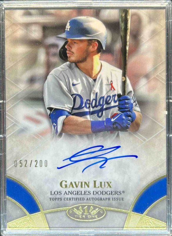 Gavin Lux 2021 Topps Tier One #BOA-GL Break Out Autographs /300 RAW
