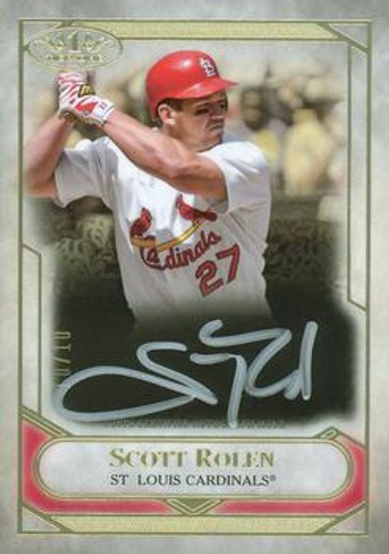 Scott Rolen 2021 Topps Tier One #T1TA-SRO Talent Autographs - Silver Ink /10 RAW
