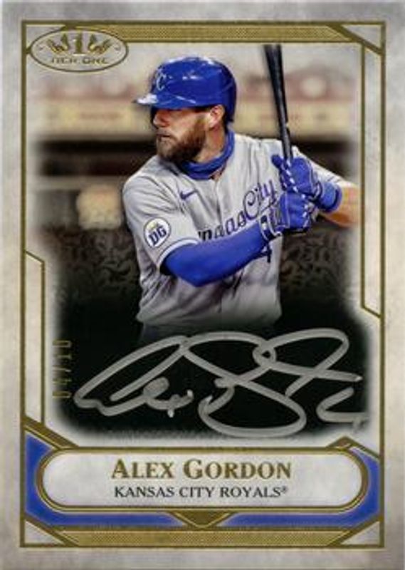 Alex Gordon 2021 Topps Tier One #T1TA-AGO Talent Autographs - Silver Ink /10 RAW
