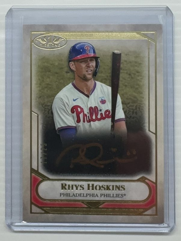 Rhys Hoskins 2021 Topps Tier One #T1TA-RHO Talent Autographs - Bronze Ink /25 RAW