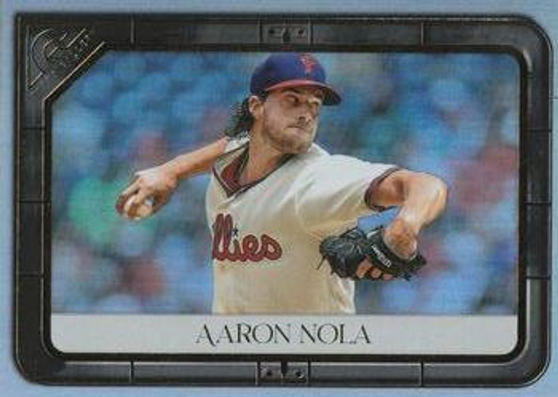 Aaron Nola 2021 Topps Gallery #177 Rainbow Foil RAW
