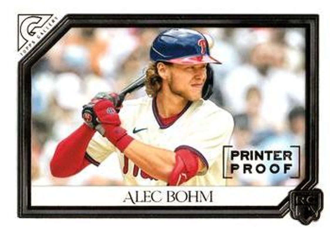 Alec Bohm 2021 Topps Gallery #122 Printer Proof Rookie RAW