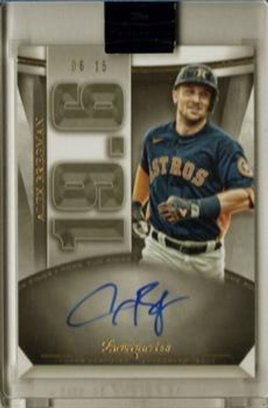 Alex Bregman 2021 Topps Luminaries #HRK-ABR Home Run Kings Autographs /15 RAW