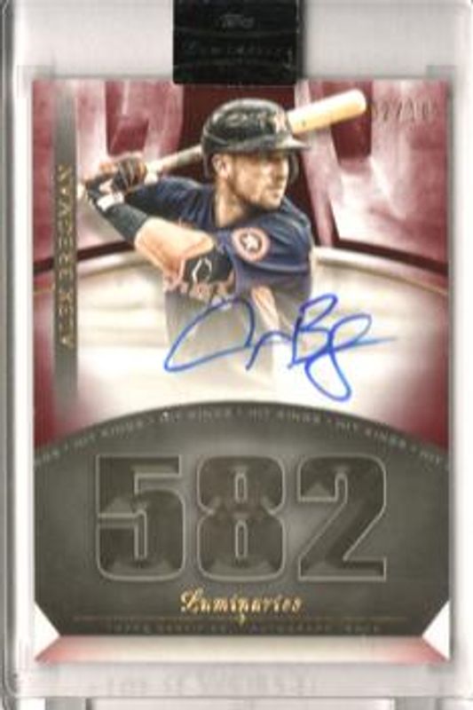 Alex Bregman 2021 Topps Luminaries #HK-ABR Hit Kings Autographs - Red /10 RAW