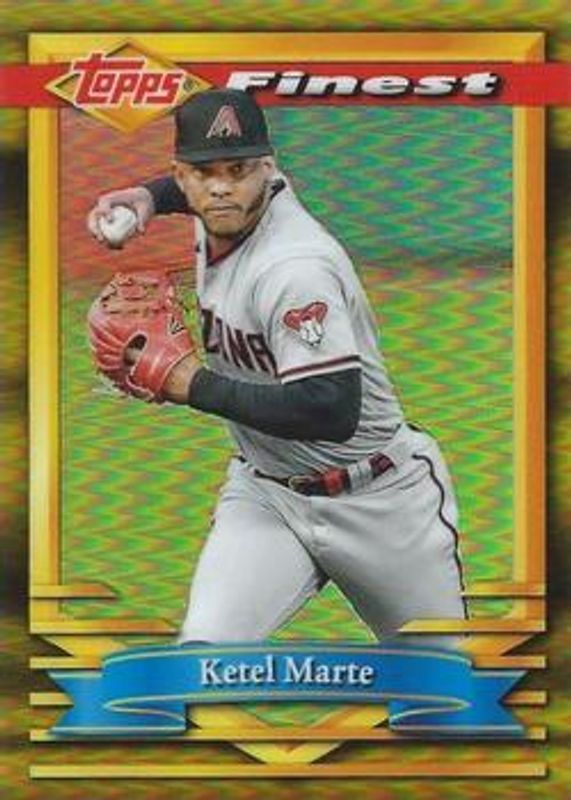 2021 Topps Finest Flashbacks #158 Gold Refractor /50