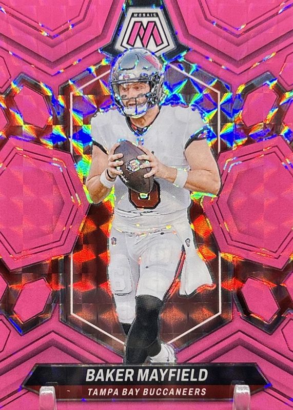Baker Mayfield 2024 Mosaic #204 Pink Fluorescent /10 RAW