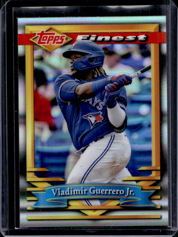 Aaron Judge / Bobby Witt Jr. / Vladimir Guerrero Jr. 2021 Topps Finest Flashbacks #105 Refractor RAW