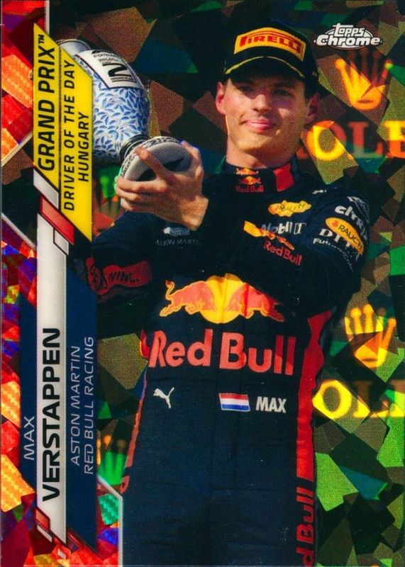 Max Verstappen 2020 Topps Chrome Formula 1 Sapphire Edition #165 Grand Prix Driver of the Day - Red /5 (Hungary) Rookie RAW