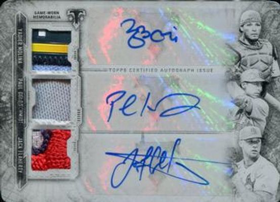 2020 Topps Triple Threads #ARC-MGF Autographs Relic Combo - Printing Plate Black /1