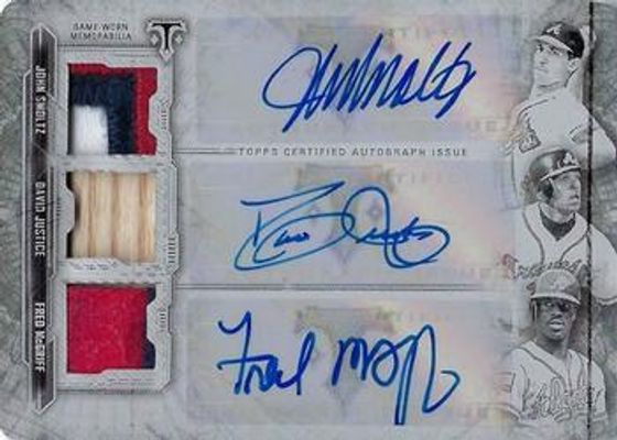 2020 Topps Triple Threads #ARC-SJM Autographs Relic Combo - Printing Plate Black /1