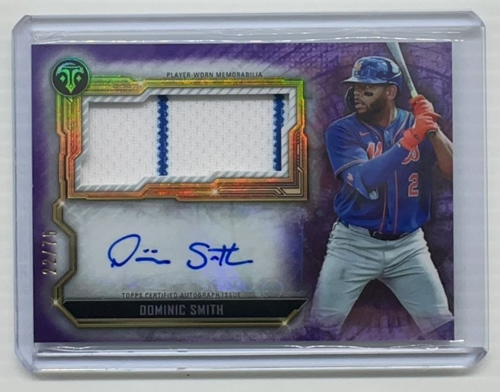 2020 Topps Triple Threads #ASJR-DSM Autographs Single Jumbo Relics - Amethyst /75