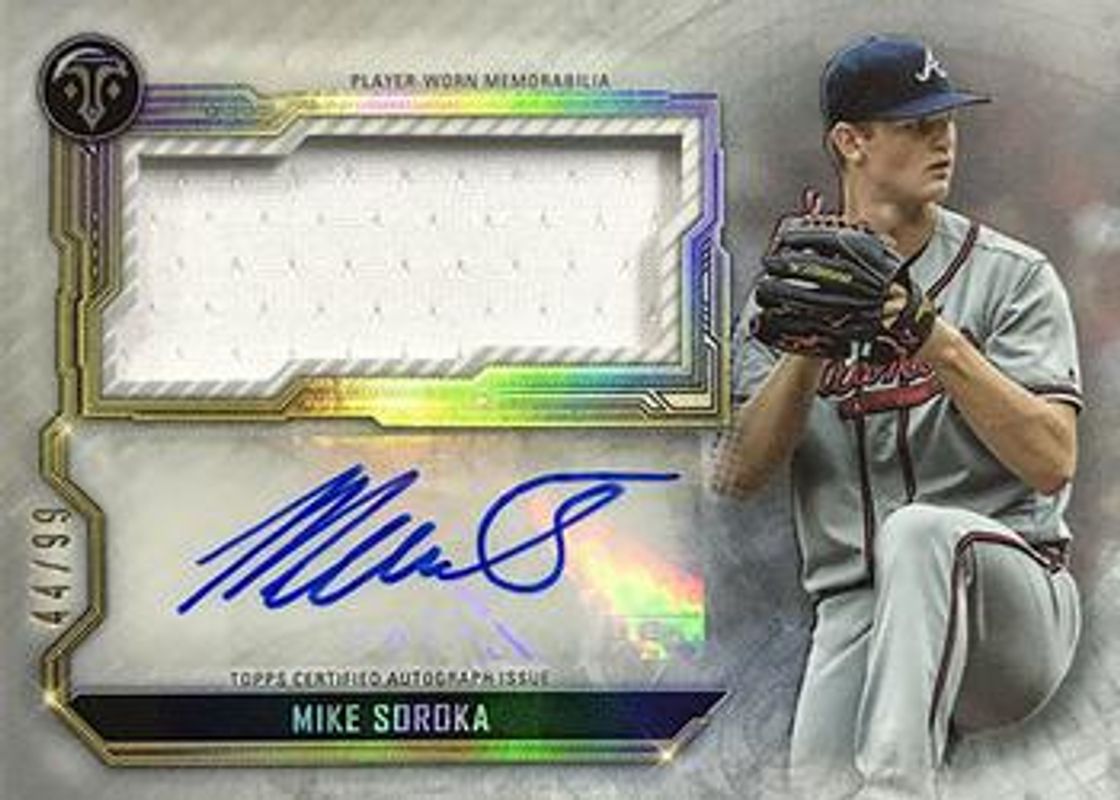 Michael Soroka 2020 Topps Triple Threads #ASJR-MS Autographs Single Jumbo Relics /99 RAW