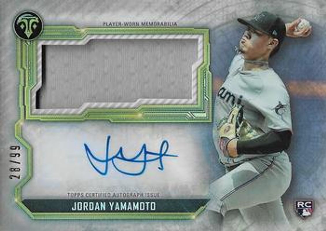 2020 Topps Triple Threads #ASJR-JY Autographs Single Jumbo Relics /99