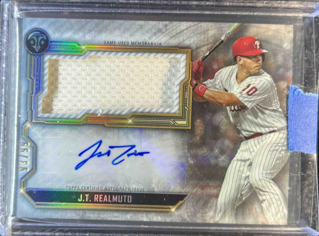 JT Realmuto 2020 Topps Triple Threads #ASJR-JR Autographs Single Jumbo Relics /99 RAW