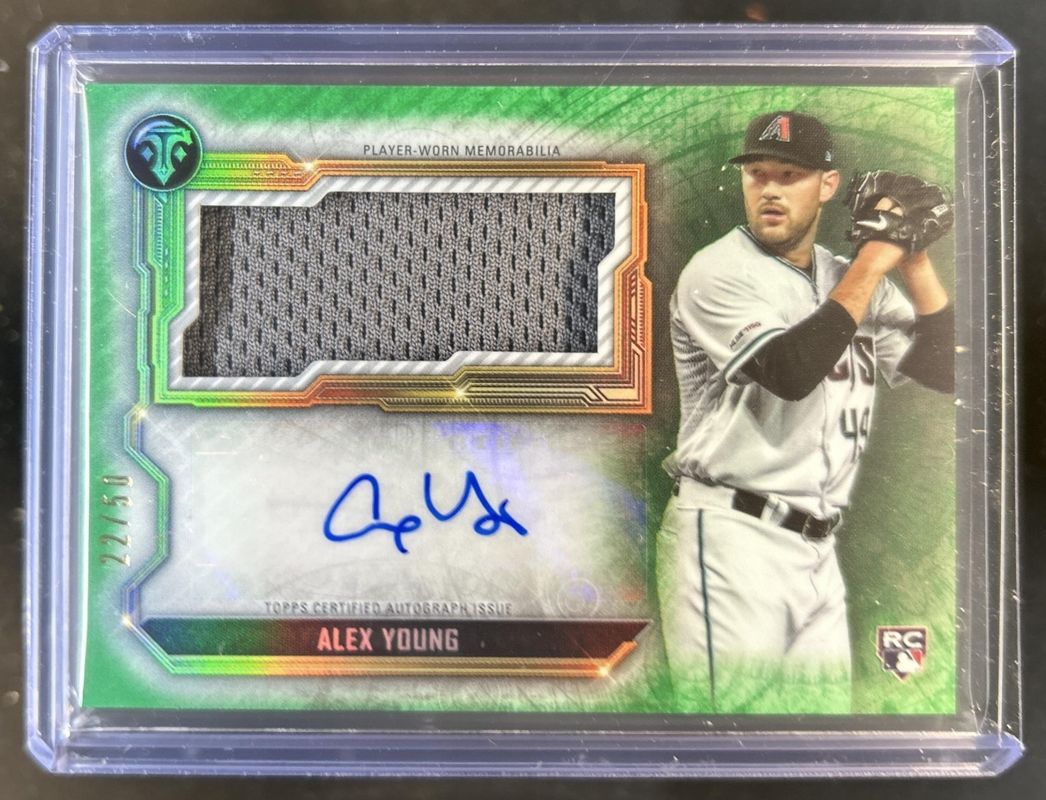 2020 Topps Triple Threads #ASJR-AY Autographs Single Jumbo Relics - Emerald /50