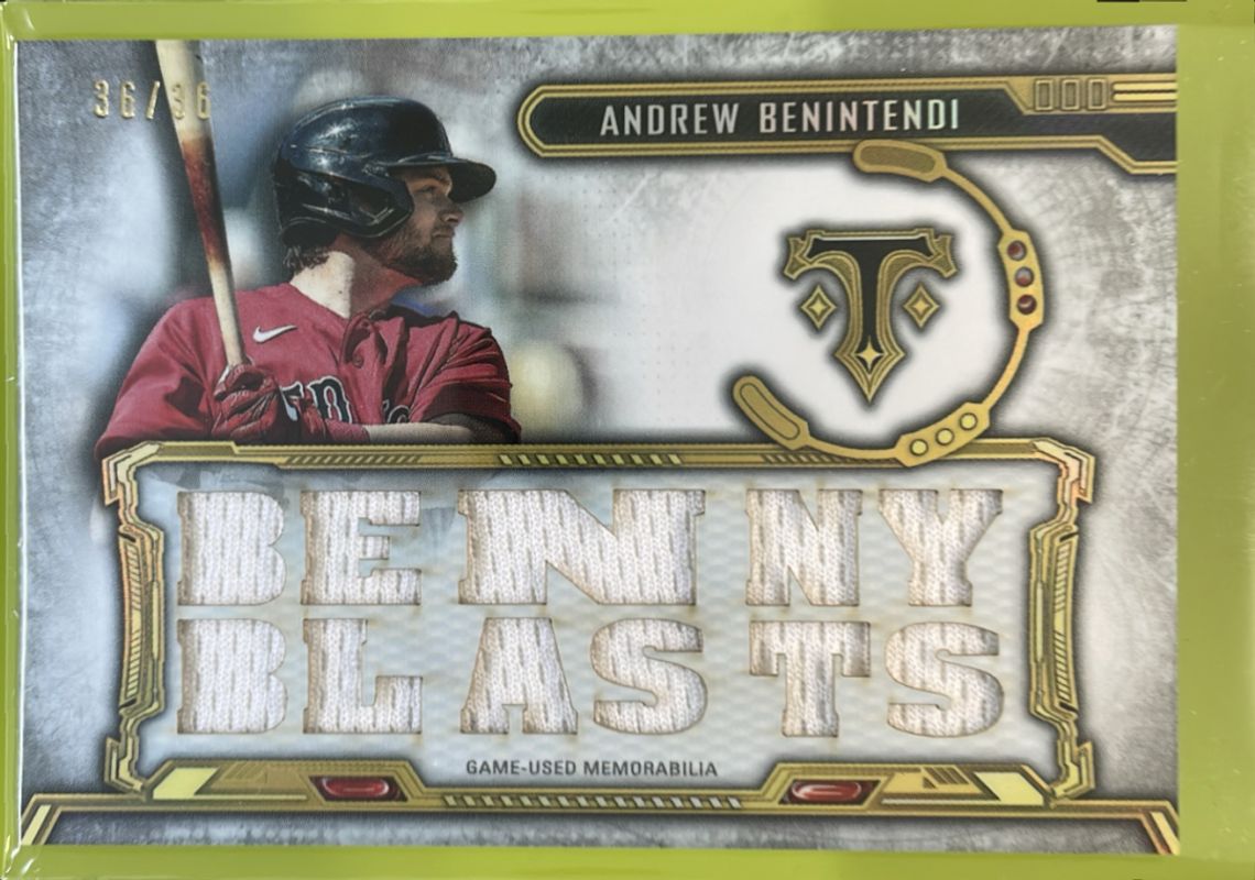 Andrew Benintendi 2020 Topps Triple Threads #TTR-AB3 Relics /36 RAW