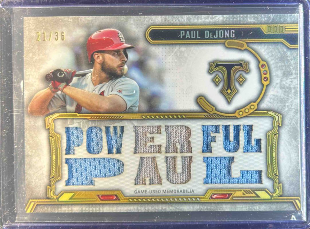 Paul DeJong 2020 Topps Triple Threads #TTR-PD1 Relics /36 RAW