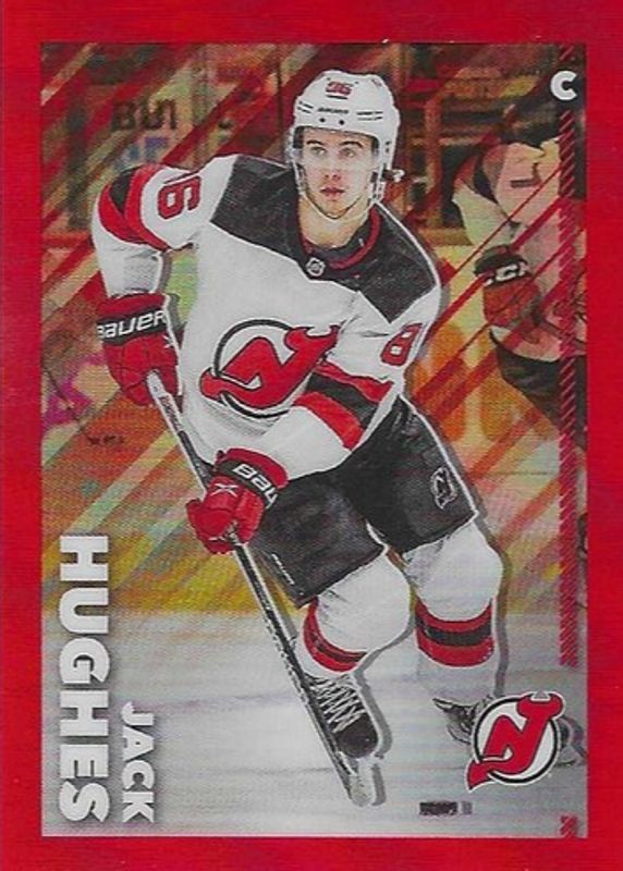 2022 Topps Chrome NHL Sticker Collection #295 Red Refractor /5