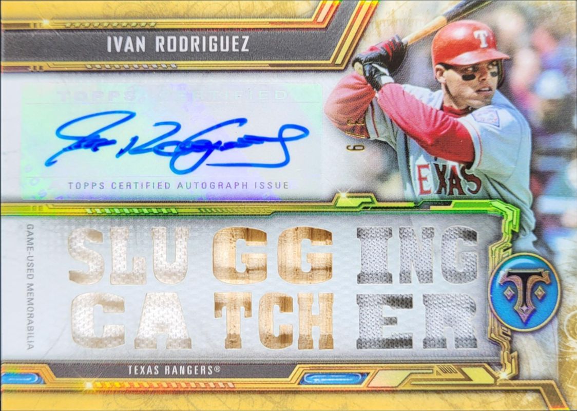 Ivan Rodriguez 2020 Topps Triple Threads #TTAR-IR1 Autographs Relics - Gold /9 RAW