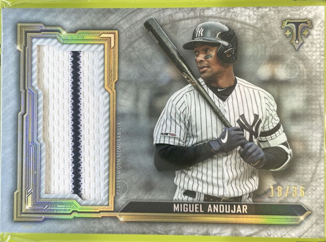 Miguel Andujar 2020 Topps Triple Threads #SJR-MAN Single Jumbo Relic /36 RAW