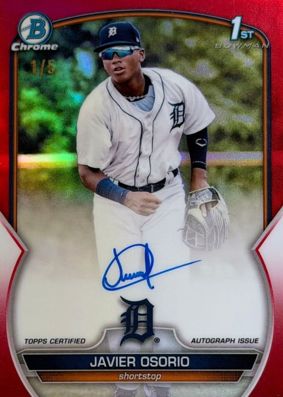 2023 Bowman Chrome #CPA-JO Prospect Auto - Red Refractor /5 (1st)