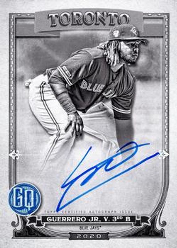 Aaron Judge / Bobby Witt Jr. / Vladimir Guerrero Jr. 2020 Topps Gypsy Queen #GQA-VGJ Autographs - Black & White /50 RAW