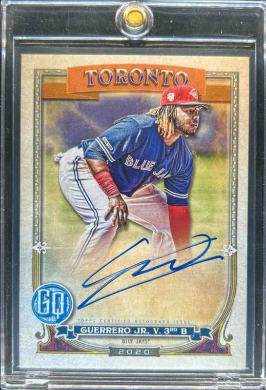 Aaron Judge / Bobby Witt Jr. / Vladimir Guerrero Jr. 2020 Topps Gypsy Queen #GQA-VGJ Autographs RAW
