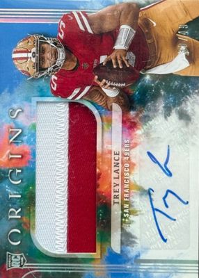 2021 Origins #154 Rookie Jumbo Jersey Autographs - Blue /49