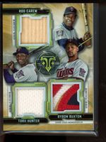 Byron Buxton / Rod Carew / Torii Hunter 2020 Topps Triple Threads