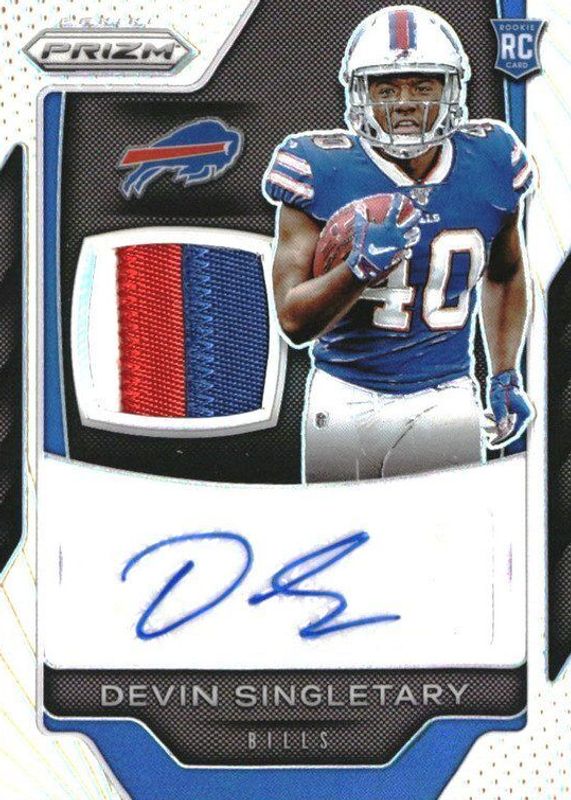 Devin Singletary 2019 Prizm #RPA-DS Rookie Patch Auto (/60) PSA 10