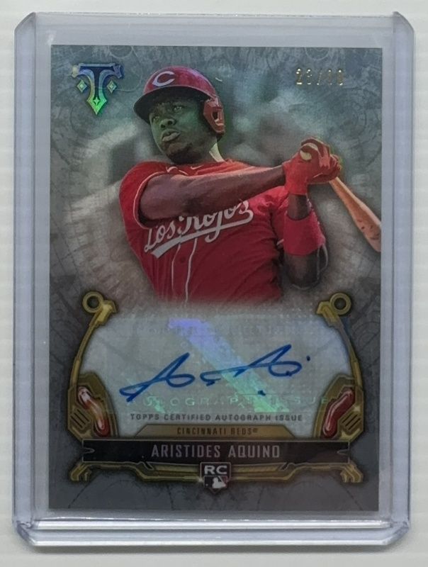 Aristides Aquino 2020 Topps Triple Threads #RAC-AQ Rookie Autographs /99 RAW