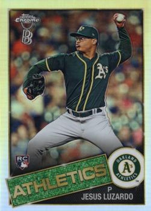 Jesus Luzardo 2020 Topps Chrome Ben Baller Edition #85TC-10 1985 Topps Baseball Rookie RAW