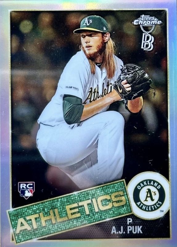 AJ Puk 2020 Topps Chrome Ben Baller Edition #85TC-14 1985 Topps Baseball Rookie RAW