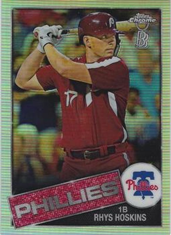 Rhys Hoskins 2020 Topps Chrome Ben Baller Edition #85TC-20 1985 Topps Baseball RAW