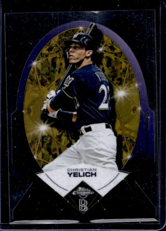 Christian Yelich 2020 Topps Chrome Ben Baller Edition #BDC-6 Ben's Diamonds die-cut - Gold Refractor /50 RAW