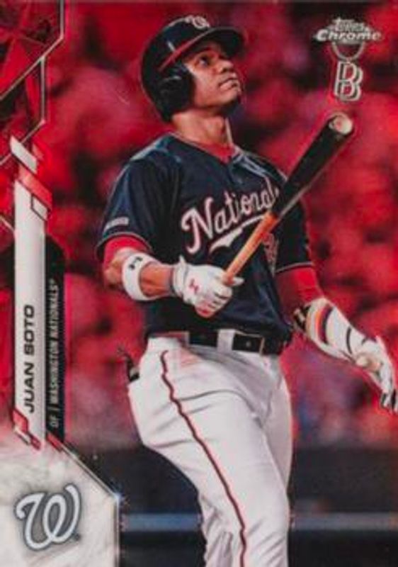 Juan Soto 2020 Topps Chrome Ben Baller Edition #12 Red Refractor /5 RAW