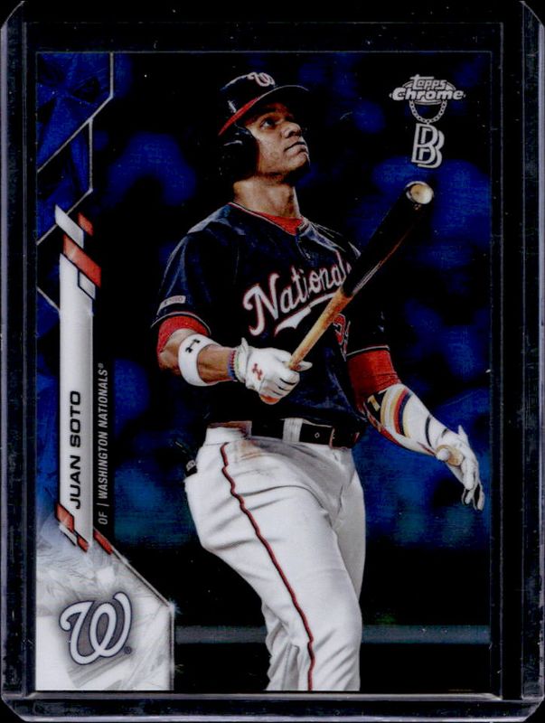 Juan Soto 2020 Topps Chrome Ben Baller Edition #12 Blue Refractor /75 RAW