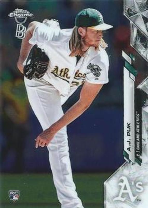 AJ Puk 2020 Topps Chrome Ben Baller Edition #116 Base Rookie RAW