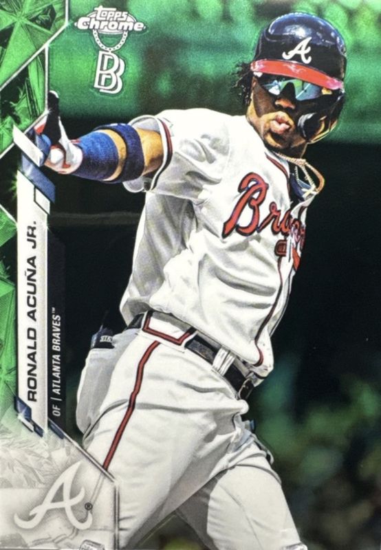 Ronald Acuna Jr. 2020 Topps Chrome Ben Baller Edition #112 Green Refractor /99 RAW